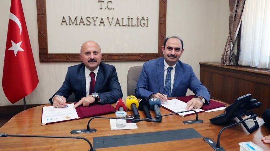 Amasya İl Özel İdaresi ile PTT’den kaynak yönetiminde Türkiye’de ilk olacak proje iş birliği