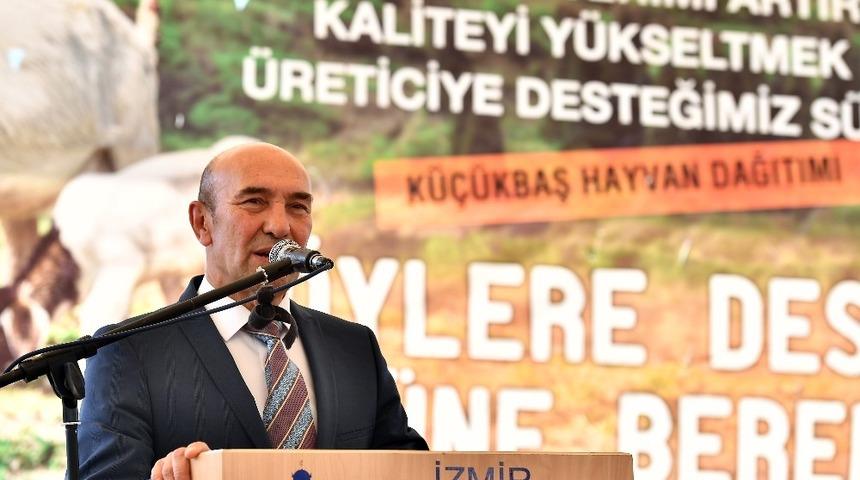 Kemalpaşalı &uuml;reticiye 126 k&uuml;&ccedil;&uuml;kbaş hayvan hibesi
