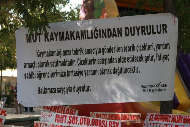 Kaymakam Köken’e gelen çiçekler açık arttırmayla satıldı