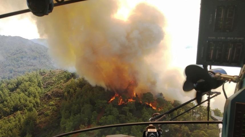 Marmaris&rsquo;te orman yangını başladı