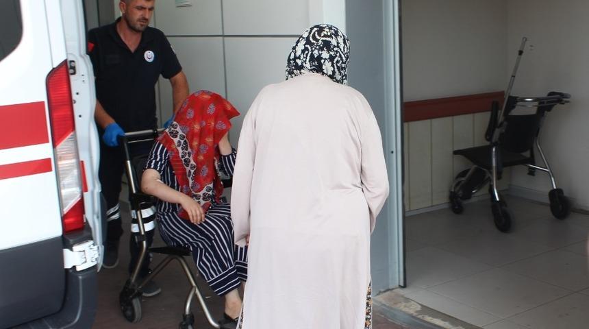 Kocasının darp ettiği kadın komşusuna sığındı