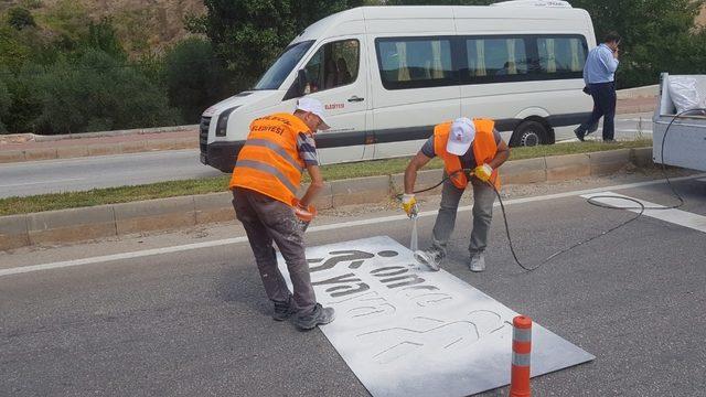 Bilecik’te “Önce Yaya” çizgi çalışması yapıldı