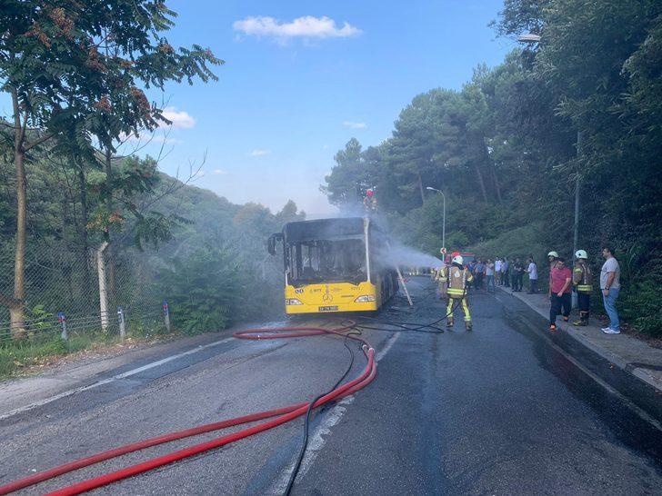 Beykoz'da korkutan olay! İETT otobüsü alev alev yandı G4