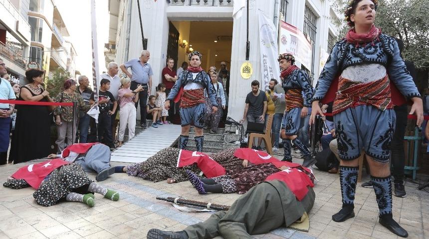 Aydın&rsquo;ın kurutuluş &ouml;yk&uuml;s&uuml; sokak tiyatrosuyla anlatıldı