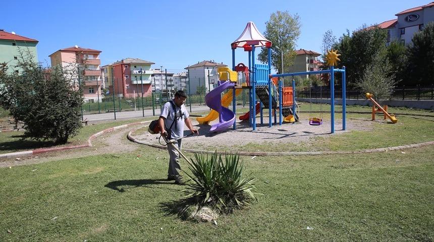 Yabani ot temizliği çalışması yapıldı