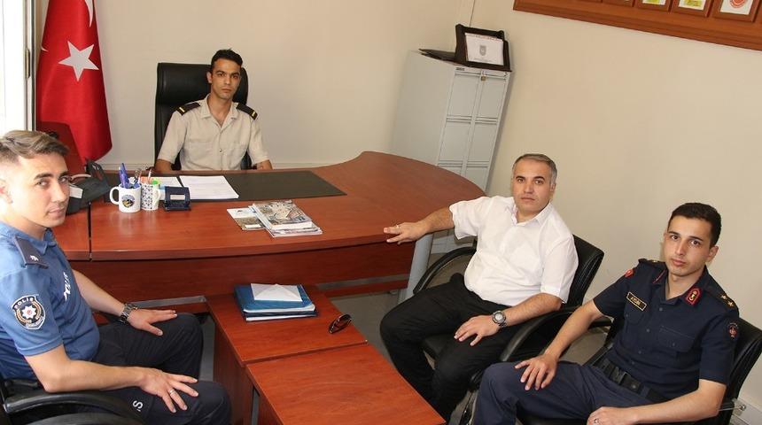 Kaymakam Duru&rsquo;dan yeni komutanlara ziyaret