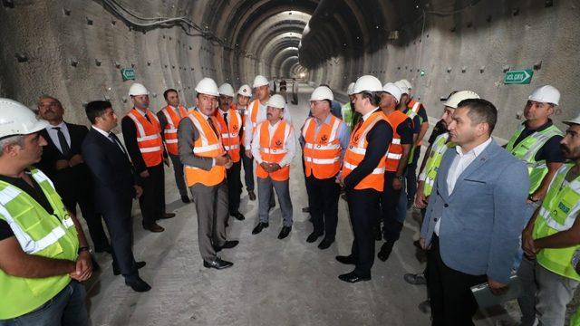 Vali Varol ve Milletvekilleri Karahocagil ile Çilez’den Badal Tüneli inşaatında inceleme