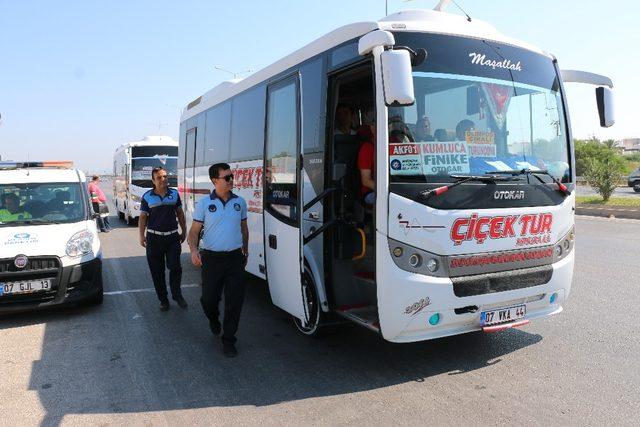 Toplu ulaşım araçları denetlendi