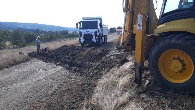 İnönü Belediyesi’nden yeni oluşturulan mahalleye alt yapı hizmeti