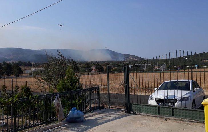 Foça'da besi çiftlikleri yakınında yangın G5