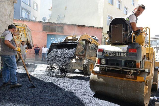 Yakutiye şantiye ekipleri harıl harıl çalışıyor