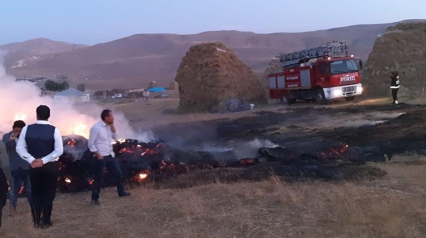 &Ccedil;aldıran&rsquo;da bin bağ ot yanarak k&uuml;l oldu