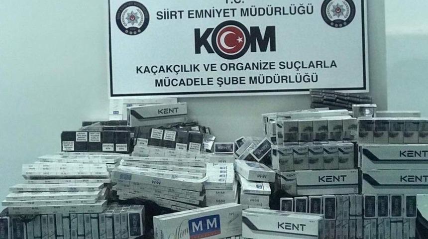 Siirt&rsquo;te 9 bin 760 paket ka&ccedil;ak sigara ele ge&ccedil;irildi