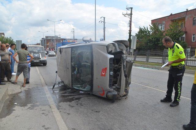 Emniyet kemeri sayesinde burnu bile kanamadı