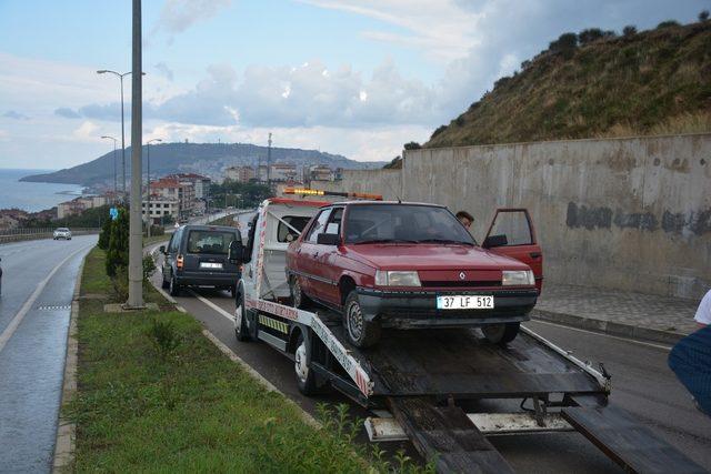 Sinop’ta şiddetli yağmur hayatı olumsuz etkiledi