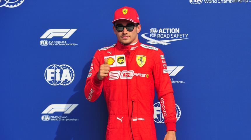 İtalya'da pole pozisyonu Charles Leclerc'in