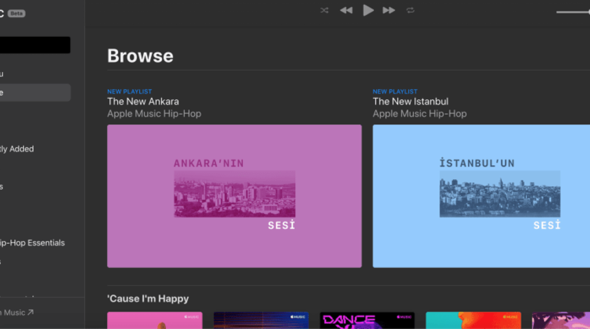 Apple Music Web s&uuml;r&uuml;m&uuml; test edilmeye başlandı