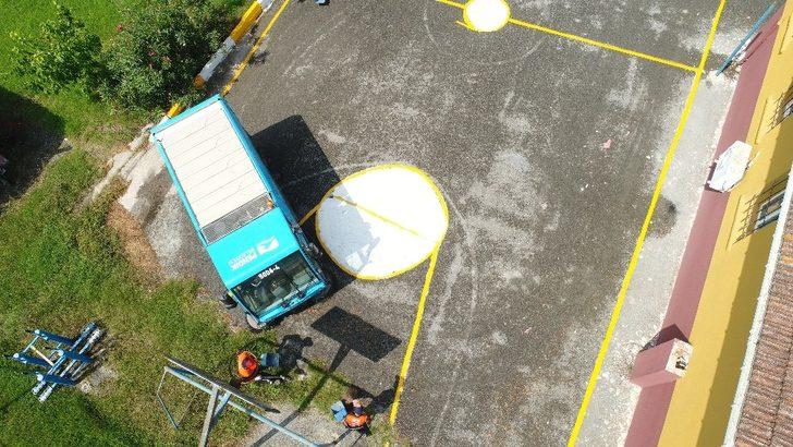 (Özel) İstanbul’da okullarda temizlik seferberliği havadan görüntülendi G1