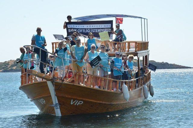 Balık çiftliği protesto edildi