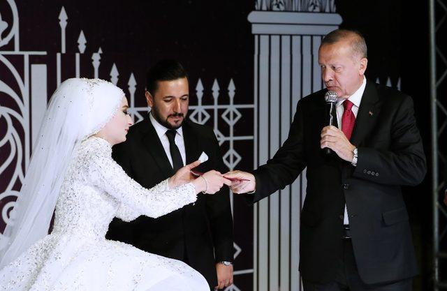 Cumhurbaşkanı Erdoğan nikah şahidi oldu