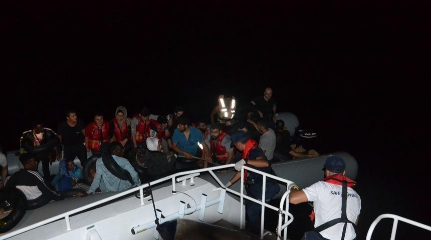 Kuşadası&rsquo;nda 38 d&uuml;zensiz g&ouml;&ccedil;men yakalandı