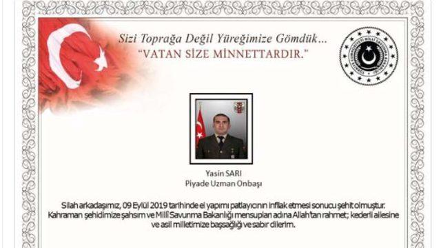 Hakkari’de teröristlerden EYP tuzağı: 1 şehit (2)