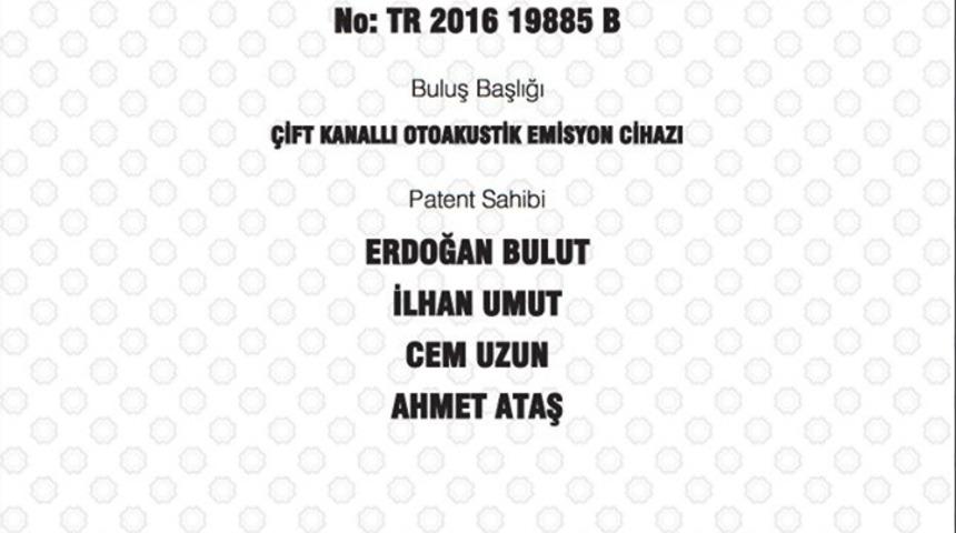 Trakya &Uuml;niversitesi Uluslararası İşitme &Ccedil;alışmaları Uygulama ve Araştırma Merkezi&rsquo;nden patent başarısı