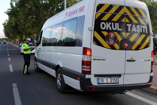 Kayseri'de okul servislerine sıkı denetim