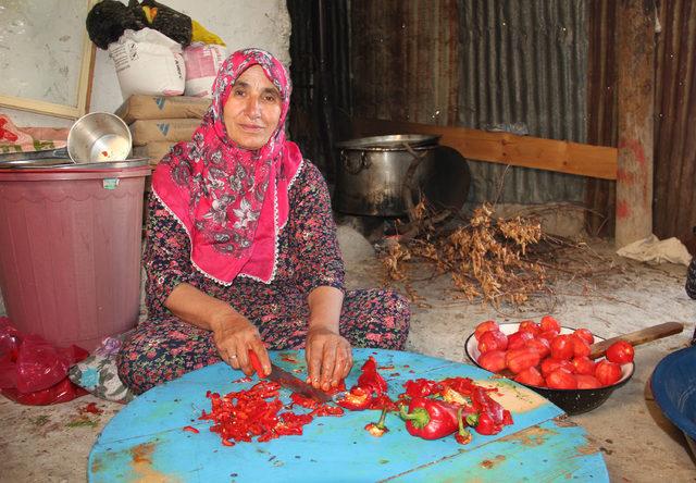 Sivaslı kadınların 'kışlık menemen' mesaisi