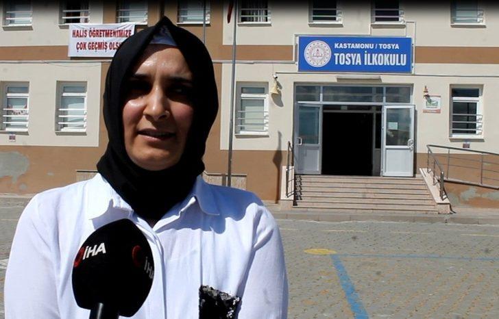 Tedaviden dönen öğretmenlerini konfeti patlatarak karşıladılar G5