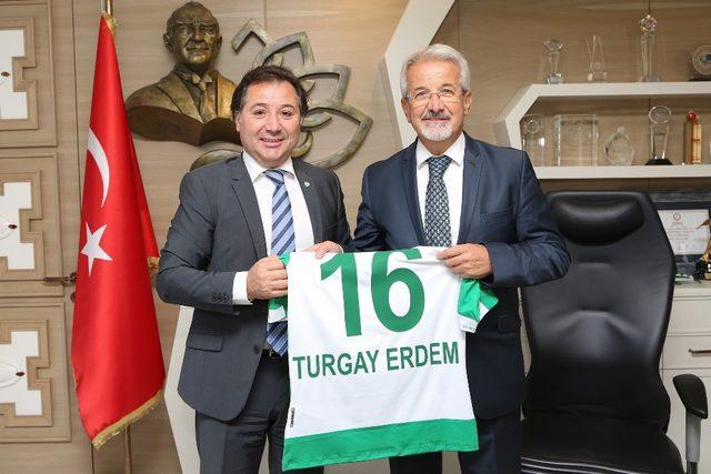 Bursaspor yönetiminden Başkan Erdem’e ziyaret