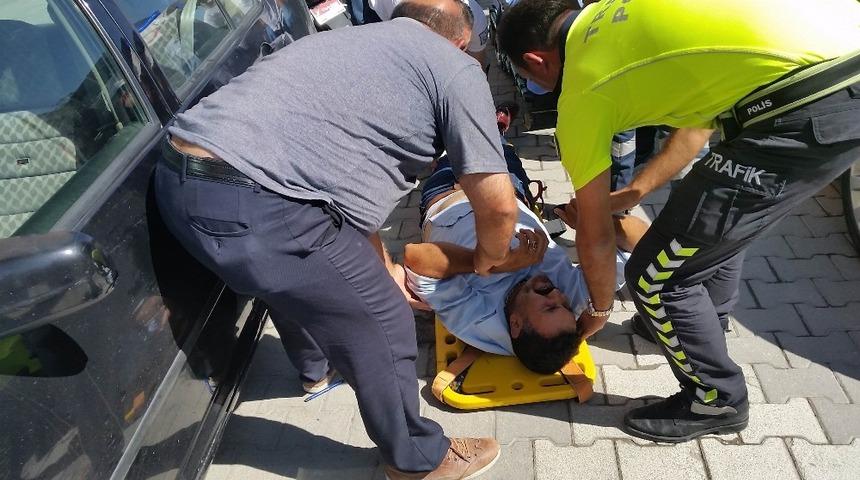 Kulu&rsquo;da otomobil yayaya &ccedil;arptı