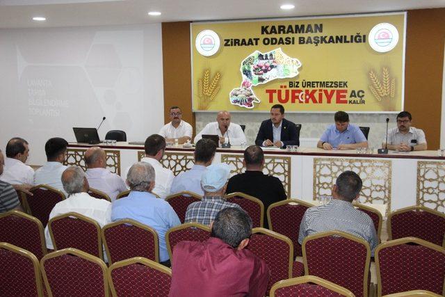 Karamanlı çiftçiye lavantanın avantajları anlatıldı