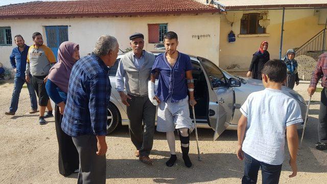 Beş kurşunla yaralanan gazi baba ocağında