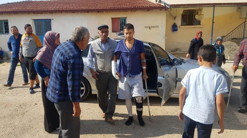 Beş kurşunla yaralanan gazi baba ocağında