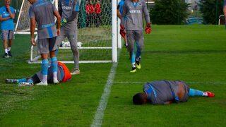 Trabzonspor'da Caleb Ekuban'ın sol ayak tarak kemiğinde kırık tespit edildi