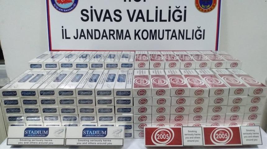 Sivas’ta 17 bin 670 paket kaçak sigara ele geçirildi