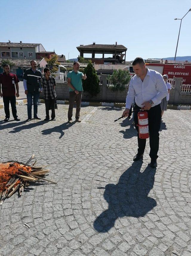 Kargı Devlet Hastanesi’nde yangın tatbikatı