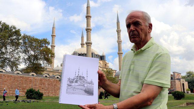 Osmanlı başkentlerindeki tarihi 'karakalem' ile çiziyor