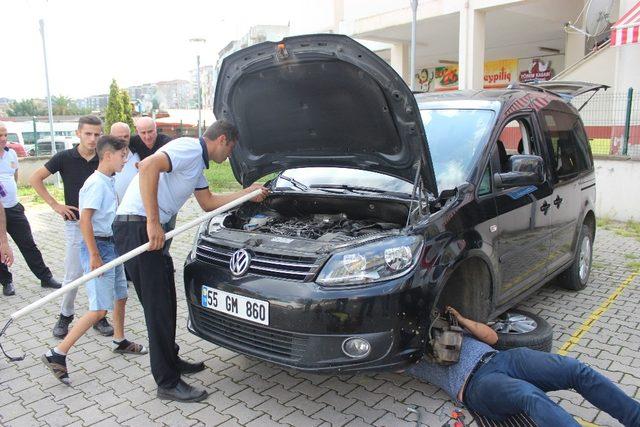 Çarşamba’da kedi kurtarma operasyonu