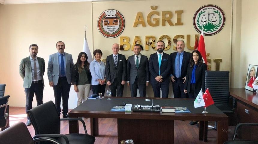 AB Delegasyonu&rsquo;ndan Ağrı Barosu&rsquo;na ziyaret