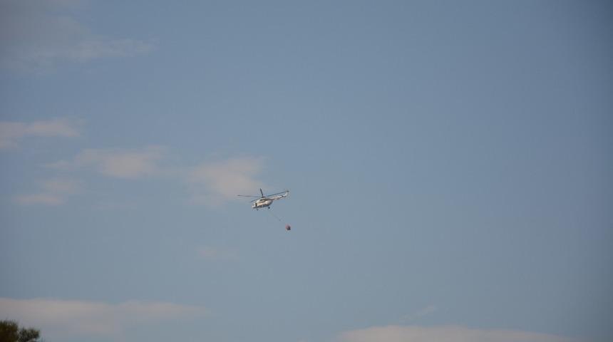 Ortaca&rsquo;daki yangına havadan m&uuml;dahale devam ediyor
