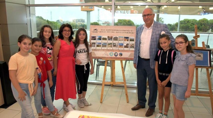 Çocuklar, Kula-Salihli Jeoparkı’nı eserlerinde yaşattı