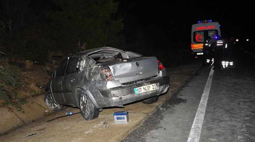 Antalya'da trafik kazası: 1 ölü, 1 yaralı