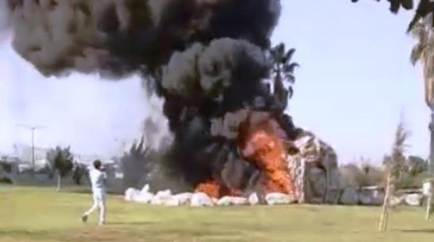 Şanlıurfa’da süs havuzunda korkutan yangın