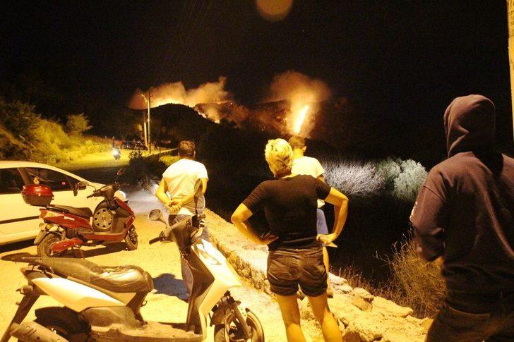 Muğla'nın Bodrum ilçesinde makilik alanda yangın çıktı G3