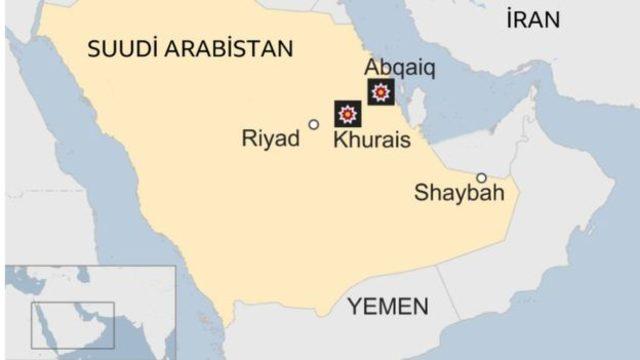 Suudi Arabistan tesisler harita