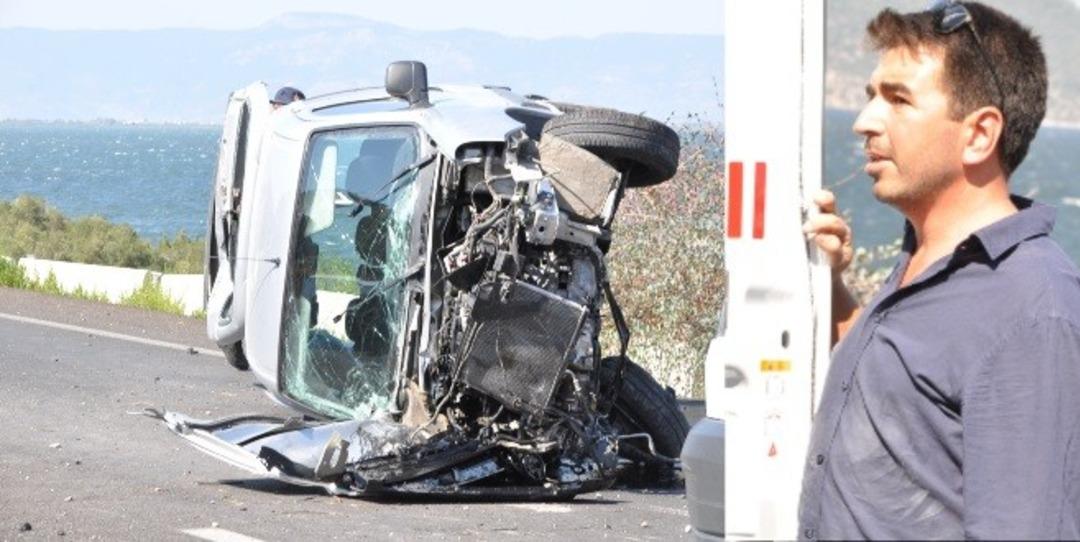 Bafa G&ouml;l&uuml; yolunda feci kaza