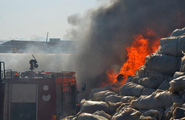 Arazide çıkan yangın; hurdalık, depo ve seralara sıçradı (2) - Yeniden 2