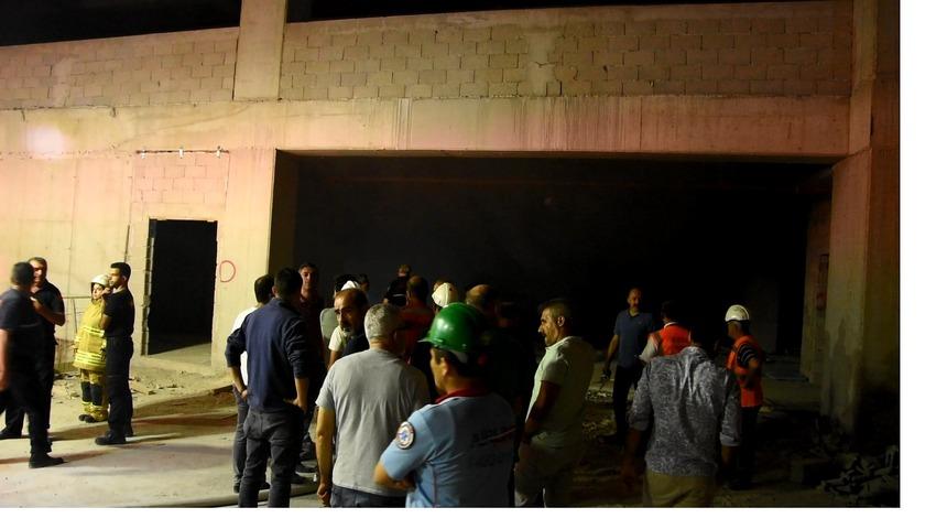 İzmir'de Bayraklı Şehir Hastanesi inşaatında yangın